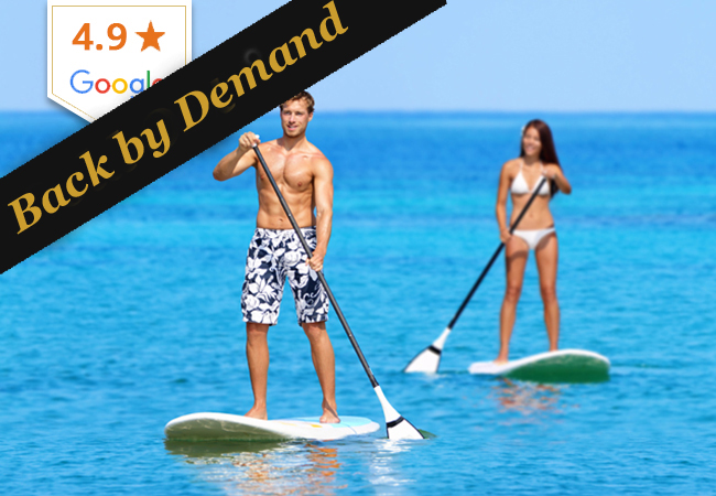 Back By Demand

Stand Up Paddle Rentals or Wakeboarding at Twin's Club (Versoix) Valid 7/7 til Sept 30:


	SUP rental 4 x 1h: 80 CHF 49
	Wakeboard class 80 CHF 39

 Photo