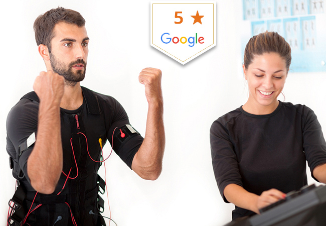 "20 minutes EMS = 90 minutes gym" - The Guardian

EMS (Electric Muscle Stimulation) Personal Trainings at Chronosculpt Eaux-Vives: Rated 5 Stars on Google​
Choose 1 or 3 sessions, and get the benefits of a 90 minutes workout in 20 minutes flat
 Photo