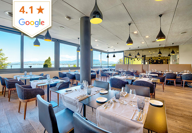 4.1 Stars on Google

Contemporary Italian Cuisine & Beautiful Lake Views at O'Five (Versoix): CHF 120 Credit Valid 7/7

Delicious food & panoramic views of the lake and Mont Blanc make this a unique dining experience. Valid 7/7 dinner & lunch
 Photo