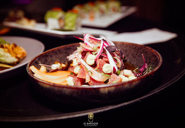 "Gastronomic odyssey of Japanese delicacy & Peruvian exuberance" - GoOut!
Peruvian - Japanese Fusion Cuisine at Le Baroque Restaurant: CHF 140 Credit

Asian dishes mix with Latin cuisine at one of Geneva's trendiest restaurants, with great reviews on Facebook, Tripadvisor & Google 
 Photo