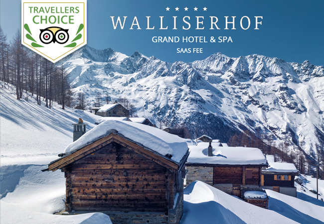 Tripadvisor Travellers' Choice
Swiss-Alps Luxury Getaway at Saas-Fee (Valais): 2-Nights with Half-Board at the 5* Walliserhof Grand-Hotel & Spa

This lux award-winning hotel is just 10 minutes walk from the ski slopes and has an amazing 2100m² Spa
 Photo
