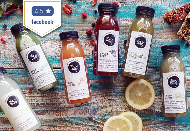 4.5 Stars on Facebook

3-Days Full Juice/Soup Detox by Fit'n'Tasty (Free Delivery)

All the meals you need for 3 days of detoxing, to clean your body and give it a nutrition boost
 Photo