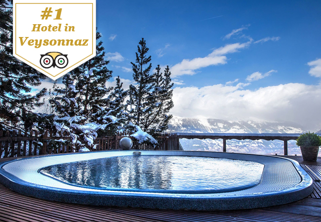 Ranked #1 Hotel in Veysonnaz by Tripadvisor
​Hotel Chalet Royal Veysonnaz @ Les 4 Vall&eacute;es: 1 Night with Dinner & Breakfast, Valid 7/7 til Sept 2022

The charming 3* hotel was fully renovated in 2021, and is in the center of beautiful Veysonnaz
 Photo