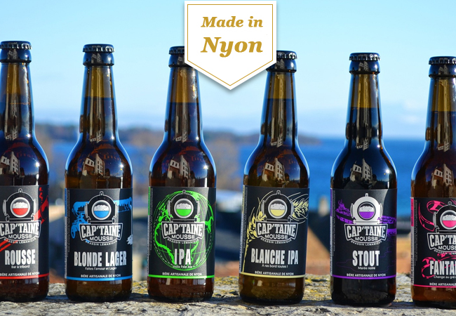 "Among Swiss Romande's top microbreweries" - 24heures
24 x Artisanal Mixed Beers from Cap'taine Mousse Microbrewery (Nyon). Includes Delivery

Mixed beers include Blonde Lager, IPA, Stout, Wheat beer & more
 Photo