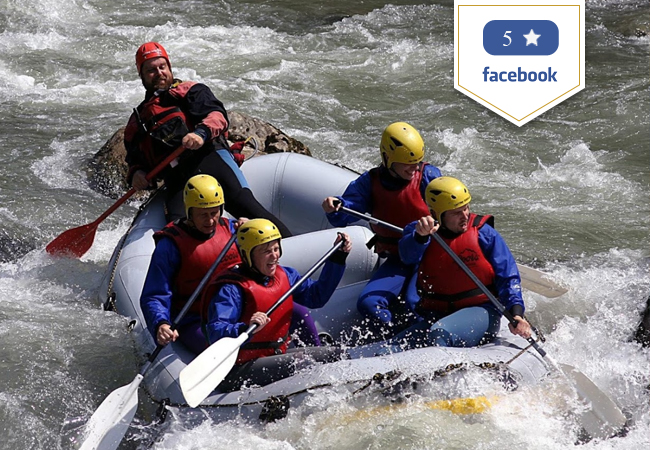 5 Stars on Facebook
​Adrenaline on the Water: ​Rafting Down the Arve River with Rafting-Loisirs. For All Levels, Guide & Equipment ProvidedCross easy rapids, raft over rocks, jump in for a swim & more. No rafting experience needed, from age 6 and up. Available 7/7
 Photo