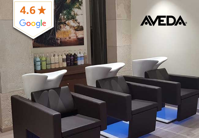 4.6 Stars on Google

AVEDA&reg; ​Hair Salon (Rue du Mont-Blanc)


	Cut: CHF 131 79​
	Cut & Mask/Scalp Treatment: CHF 202 99


Quality hair care at ​​Aveda's flagship salon in Geneva 
 Photo