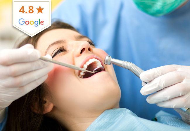 4.8 Stars on Google

Adent Dental Clinic (Meyrin):


	Dental cleaning: 176.5 99
	Dentist check-up + X-rays: 159 89


Adent is one of Switzerland's largest dental groups with 24 locations. Their Meyrin center has great reviews & extra-long open hours (until 20h / 21h on most days)
 Photo