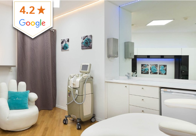 4.2 Stars on Google
​Laser Hair Removal at La Clinique (Center Town)


	Pay CHF 299 for CHF 600 Credit
	Pay CHF 589 for CHF 1200 Credit
	Pay CHF 1099 for CHF 2400 Credit


​​Valid towards any body part. Using latest-generation Alma® painless laser technology
 Photo