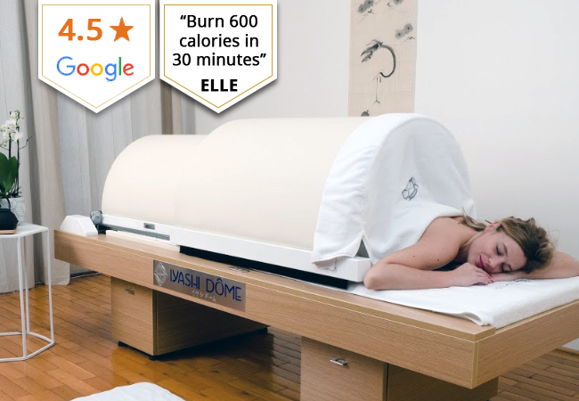 "Burn 600 calories in 30 minutes" - ELLE
2 x Iyashi-Dome Infrared Sauna Private Sessions at Institut Champel New Locasun (4.5* on Google)

Burn calories & eliminate toxins while relaxing in your private infrared sauna 
 Photo
