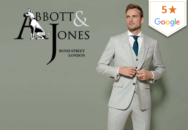 5 Stars on Google
​Made-to-Measure Dress Shirts or Suit by Abbott & Jones British Tailoring (Geneva & Zurich)


	3 x Shirts: CHF 570 390​
	1 x Suit: CHF 1299 699
	You'll feel the difference when you wear these garmets made just for you

 Photo