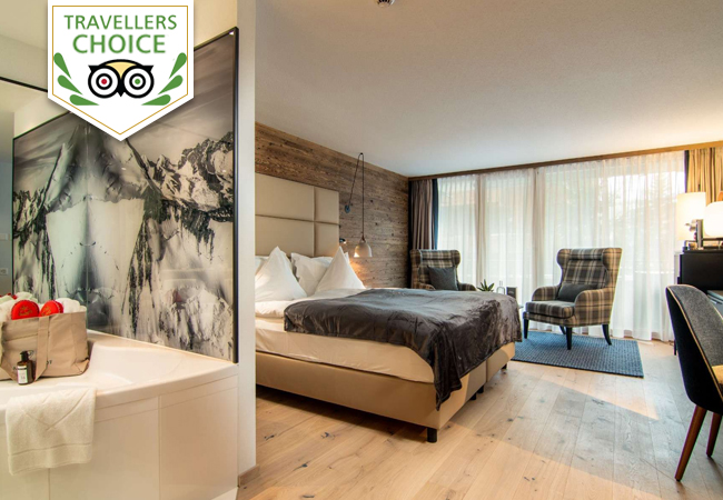 Tripadvisor Travellers' Choice
Walliserhof 5* Grand-Hotel & Spa (Saas-Fee, Valais): 2-Nights with Half-Board

This lux award-winning hotel is just 10 minutes walk from the ski slopes and has an amazing 2100m&sup2; Spa
 Photo
