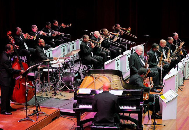 18 Grammy Awards
Count Basie Orchestra Plays Jazz, Swing, Blues & More: Dec 5 @ Victoria Hall

18 musicians on stage in what USA Today called "The epitome of cool"
 Photo