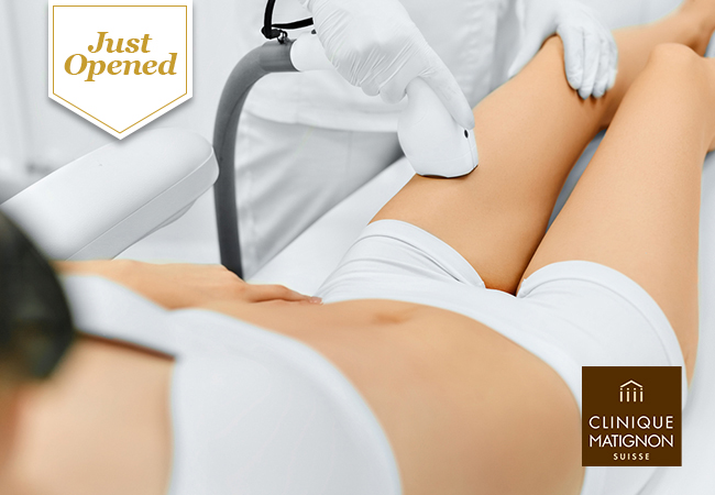 Just Opened
Laser Hair Removal at Clinique Matignon Geneva (near Cornavin)


	Pay CHF 299 get CHF 600 Credit
	Pay CHF 589 get CHF 1200 Credit
	Pay CHF 1099 get CHF 2400 Credit


Clinique Matignon is among Switzerland's leading aesthetics groups with 9 locations, and just opened their 1st Geneva center
 Photo