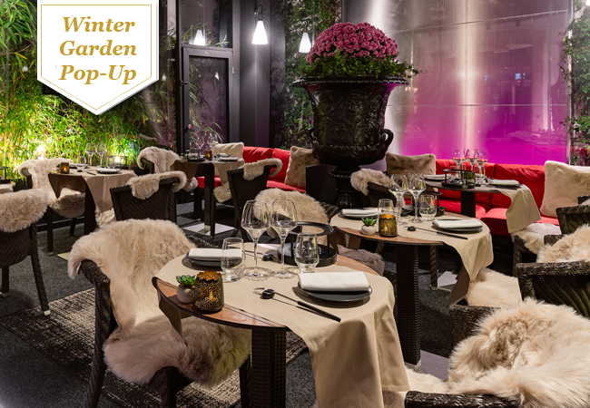 Winter Pop-Up
Fondue at the Winter Garden of Eastwest Boutique Hotel (Geneva Center). 1 Voucher = CHF 100 CreditGet the full Swiss-winter experience with great fondue, rustic vibes, fur on the seats & more
 Photo