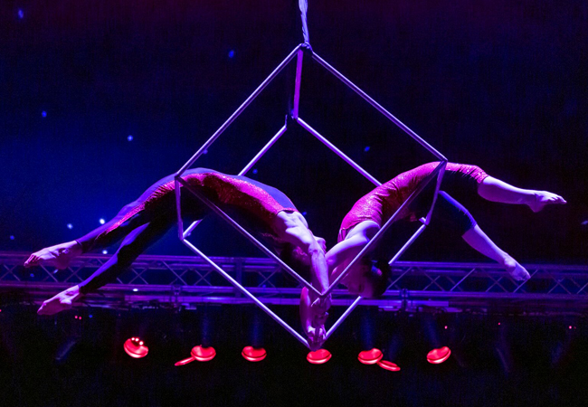 "Amazing!" - Tribune de Geneve
Starlight Circus (Plainpalais): 


	April 1 20h
	Apr 2 @ 10h or 18h



Contemporary animal-free circus combining  acrobats, clowns, jugglers, hoopers, dance, live music & more, for the whole family
 Photo