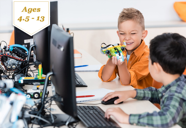 Age 4.5-13
Easter Break "Tech Space Camp" at NEXT Academy  (Eaux-Vives & Nations). Choose 4 or 5 DaysYour child will design robots, code games, draw 3D planets & acquire more tech skills, while traveling in space. French & English. Choose April 11-14 or 17-21, 8h30 to 17h each day
 Photo