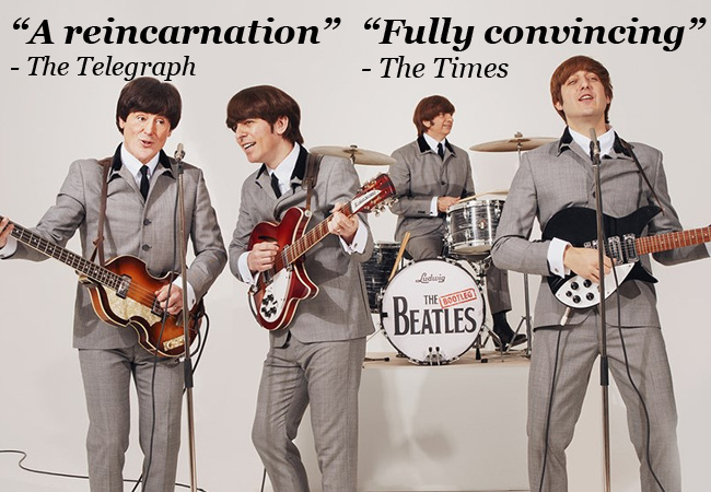 More Vouchers Added
The Bootleg Beatles Tribute Band: Jun 12 @ Théâtre du Léman, 20h30

The Fab Four’s timeless hits performed by one of the world's best Beatles tribute band
 Photo