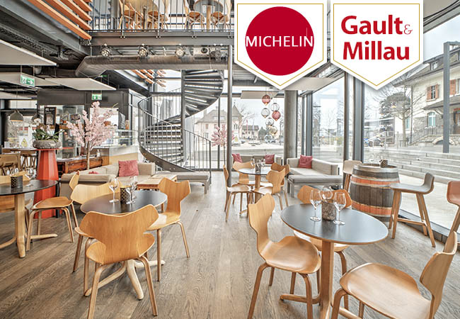 “Modern & tasty” - Michelin

Boléro Bistro (Versoix) by Michelin-Starred Chef Serge Labrosse: 10-Dish Tapas Dinner for 2

Creative tapas dinner with meat, fish, veggie & sweet dishes in this highly rated restaurant with a great terrase
 Photo
