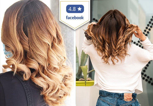 4.8 Stars on Facebook

Les El&eacute;gantes Hair Salon (Terrassi&egrave;re):


	Cut: 131 69
	Cut & Color: 222 129
	Cut & Highlights / Balayage: 302 179


All options also include treatment mask
 Photo