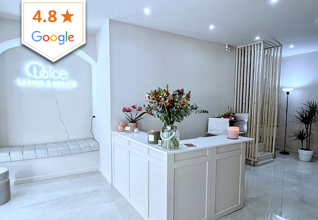 4.8 Stars on Google

Dolce Lashes & Beauty
(near Manor)


	Eyebrow Lift: CHF 80 49
	Eyelash Semi-Permanent Mascara: CHF 95 59
	Eyebrow Microblading: CHF 400 239

 Photo