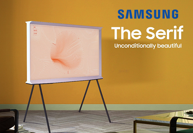 &ldquo;Delivers style & serious 4K visuals&rdquo; - Techradar

SAMSUNG The Serif&reg; Smart TV QLED Ultra HD 4K (Free Delivery) 

Samsung's The Serif TV is a perfect blend of style & functionality. Choose 49&rdquo;, 55&rdquo; or 65&rdquo; size
 Photo