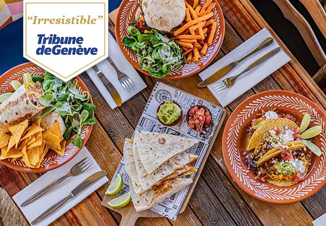 ​​​​​"Irresistible" - TdGTex-Mex Cuisine at Los Bandidos (Grand Lancy): CHF 75 Credit on Any Food & Drinks, Dinner & Lunch

Great burritos, tacos, fajitas & more, for eat-in & take-away. Rated 4.9 stars on Facebook
 Photo