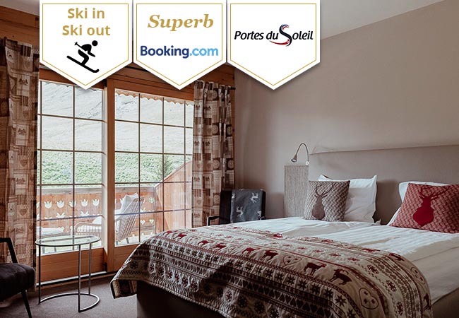 Ski-In / Ski Out of Your RoomPortes du Soleil: Hotel L'Etable (Les Crosets, Valais)

Ski right from your room into 650km of slopes. Boutique 3*Superior hotel rated "Superb" on Booking.com
 Photo