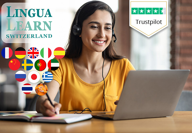 4.6* on Trustpilot5 x Private Online Language Lessons with Lingua Learn CH. Choose:


	French
	German
	Italian
	Spanish
	English
	More

 Photo