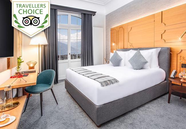 Tripadvisor Travellers Choice
Villars Palace 5* Hotel: 1 Night for 2 People plus 100-. Spa / Restaurant Credit. Valid until Dec 2025

One of Switzerland's best luxury hotels in picturesque Villars-sur-Ollon, with a ton of summer & winter activities
 Photo