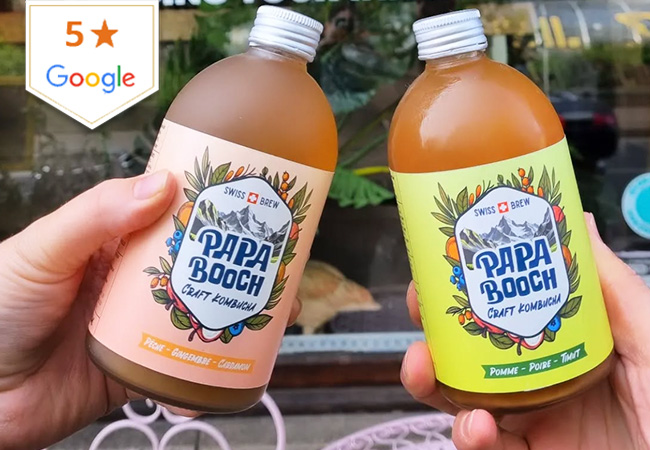 18 Kombucha Bottles from Papa Booch Geneva (Delivery)