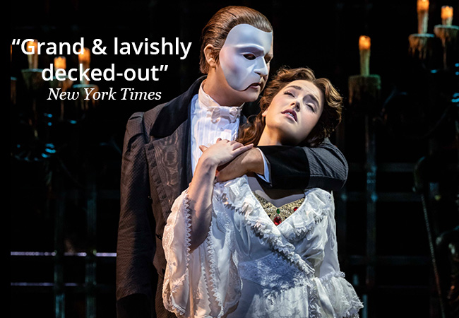 "Simply sublime" - NY Times
Andrew Lloyd Webber's Official Tour of Phantom of the Opera Musical: Beaulieu Theatre Lausanne, Sept 24 / 30

Broadway&rsquo;s longest-running show visits Swiss-Romande for the very 1st time, with 130 performers & musicians on stage
 Photo