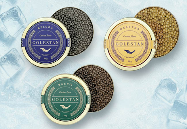 Golestan Premium Persian Caviar Tasting Duos:
50g Ossetra + 50g Baerii
or
50g Beluga + 50g BaeriiExperience the richness of Persian caviar with our exclusive tasting sets of exceptional sturgeon varieties. Treat yourself to an unforgettable tasting of tradition and finesse
 Photo