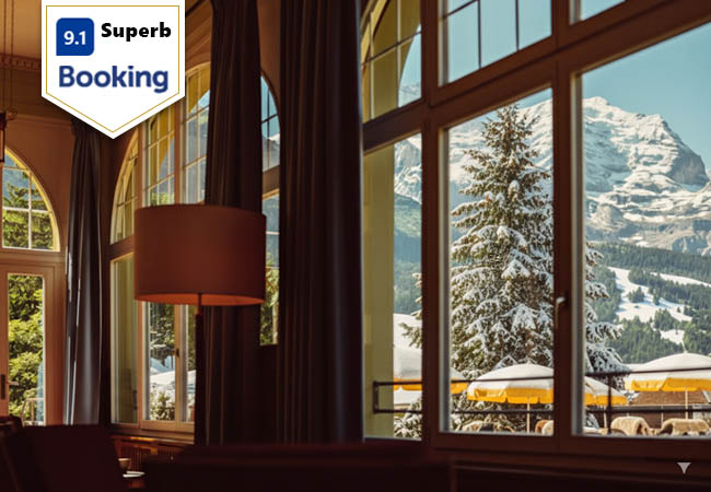 "Superb" - Booking.comGrand Hotel Belvedere 5* (Bernese Oberland)​​: 2 Nights with Half-board & Spa Access

2-minutes to the ski lifts, Japanese-style spa & views straight out of a Swiss postcard
 Photo