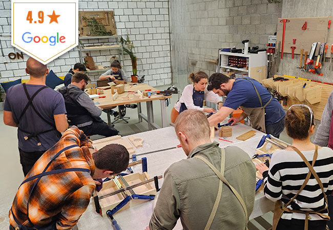 4.9* on Google
Woodworking Workshop at Knock on Wood (Nations) in English & French

Create from scratch & take home your own vase / bowl / serving board / more in a 2h30 beginner workshop
 Photo