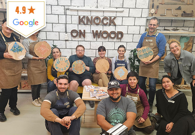 4.9* on Google
Woodworking Workshop at Knock on Wood (Nations) in English & French

Create from scratch & take home your own vase / bowl / serving board / more in a 2h30 beginner workshop
 Photo