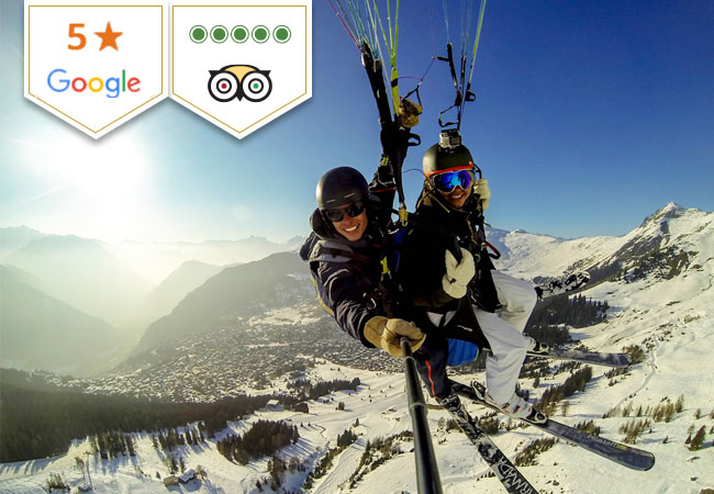 Tandem Paragliding over Verbier with Verbier Summits