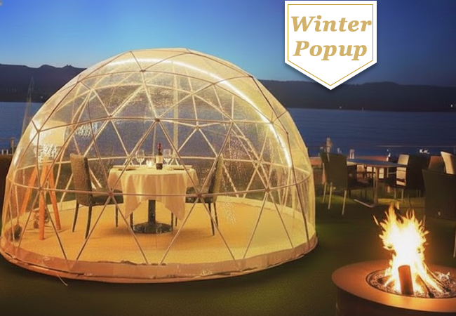 Winter Pop Up
Lakeside Igloo Dining at La Tour Carr&eacute;e (Cologny): CHF 110 Credit

International cuisine served in magical winter Igloos at the Geneva Yacht Club's lakeside restaurant. Valid 7/7 dinner & lunch
 Photo