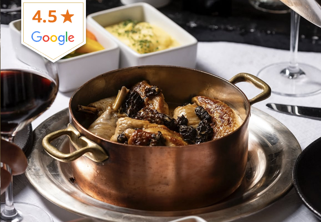 4.5* on Google
French Cuisine 7/7 at Auberge de Vandoeuvres: CHF 130 Credit

From the owners of La Tour Carrée and BABBÒ, the Auberge serves French favorites with a modern twist. Recommended by 93% of BuyClubbers
 Photo