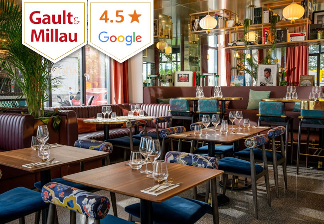 "Elegant" - Gault&MillauFrench-Mediterranean Fusion Cuisine at Monsieur Ador (Eaux-Vives): CHF 110 Food Credit

Cuisine that's a "delicious delight" (TdG) in this sleek James Bond-themed brasserie overlooking the Jet d'Eau
 Photo