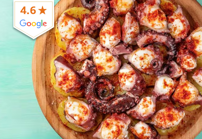 4.6* on Google
Spanish Cuisine ​​​​at La Fusion by Chez Rosa (Nations): CHF 80 Food & Drinks Credit Basque specials (with killer garlic gambas) served 7/7
 Photo