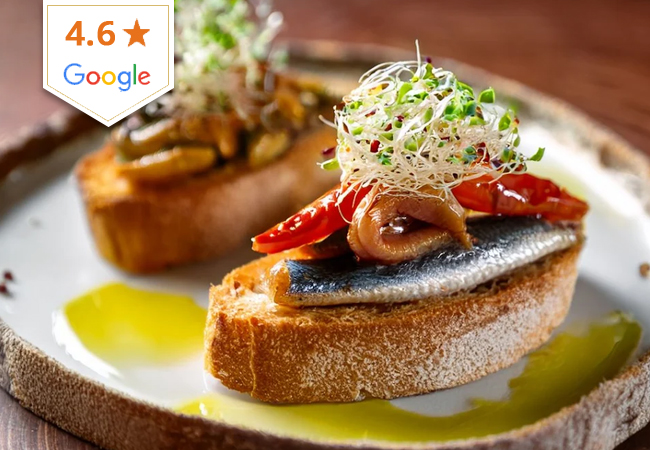 4.6* on Google
Spanish Cuisine ​​​​at La Fusion by Chez Rosa (Nations): CHF 80 Food & Drinks Credit Basque specials (with killer garlic gambas) served 7/7
 Photo