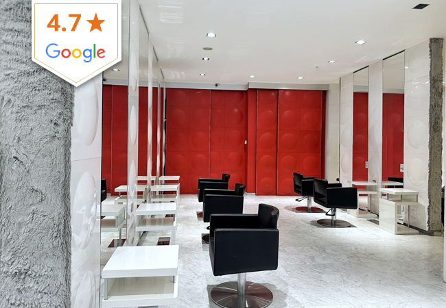 4.7* on Google
19th Avenue Hair Salon (Eaux-Vives)


	Cut: 135 CHF 81
	Cut & Color: 225 CHF 135
	Repair Treatment: 187 CHF 109

 Photo