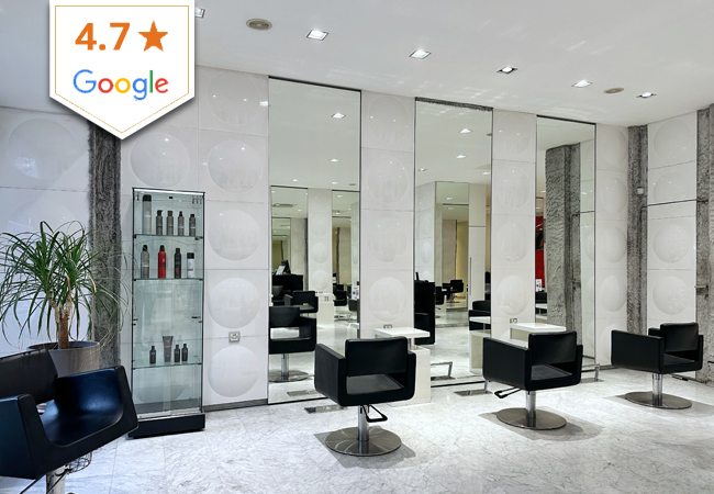 4.7* on Google
19th Avenue Hair Salon (Eaux-Vives)


	Cut: 135 CHF 81
	Cut & Color: 225 CHF 135
	Repair Treatment: 187 CHF 109

 Photo