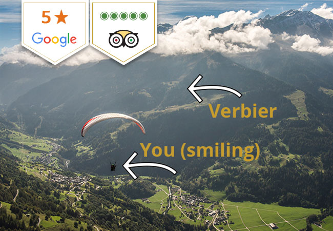 ​5* on Google
Tandem Paragliding Over Verbier (incl Video of your flight) with Verbier Summits

Views & experiences you'll never forget - with Verbier's #1-rated paragliding school. Valid 7/7 all summer for all ages
 Photo