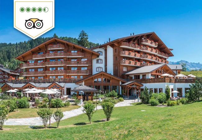 4.6* on Tripadvisor
Winter or Summer Stay at Chalet RoyAlp 5* Hotel & Spa (Villars):  Junior Suite Stay for 2 People

Luxury stay in center Villars, 3-min walk to ski lifts with a ton of winter & summer activities. Incl Junior-suite stay, breakfast, spa access & more
 Photo