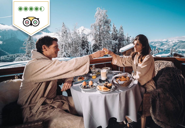 4.6* on Tripadvisor
Winter or Summer Stay at Chalet RoyAlp 5* Hotel & Spa (Villars):  Junior Suite Stay for 2 People

Luxury stay in center Villars, 3-min walk to ski lifts with a ton of winter & summer activities. Incl Junior-suite stay, breakfast, spa access & more
 Photo