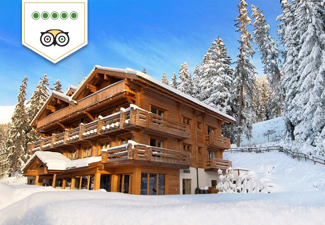 4.9* on Tripadvisor
Verbier at Richard Branson's Chalet: 2 Nights All-Inclusive​​ at The LodgeLuxury stay including all meals by private chef, unlimited open bar, hot tubs & more. Winter & summer options
 Photo