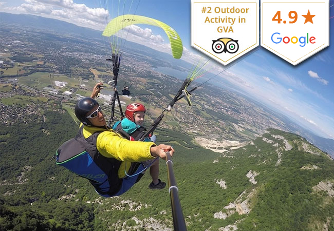 Salève Tandem Paragliding with Paradelta