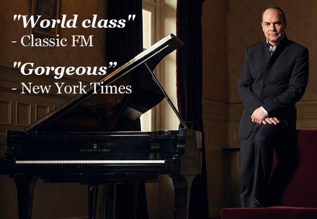 "Gorgeous" - New York Times
Beethoven vs Mozart Live by Award-Winning Pianist Philippe Cassard: May 22 @ Victoria Hall

Cassard's music is called "Gorgeous" (NYT) and "world-class" (Classic FM). With the Peace Philharmonic Orchestra & conductor Nikolay Khozyainov
 Photo