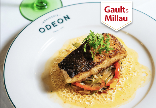 "Big hit" - Gault&Millau 
Brasserie l'Od&eacute;on (Plainpalais):
CHF 100 Food Credit​​​ 

Chef Benjamin Garin's elevated French classics - from escargot ravioli to whiskey-flamb&eacute;ed filet - in one of Geneva's most historic dining rooms
 Photo